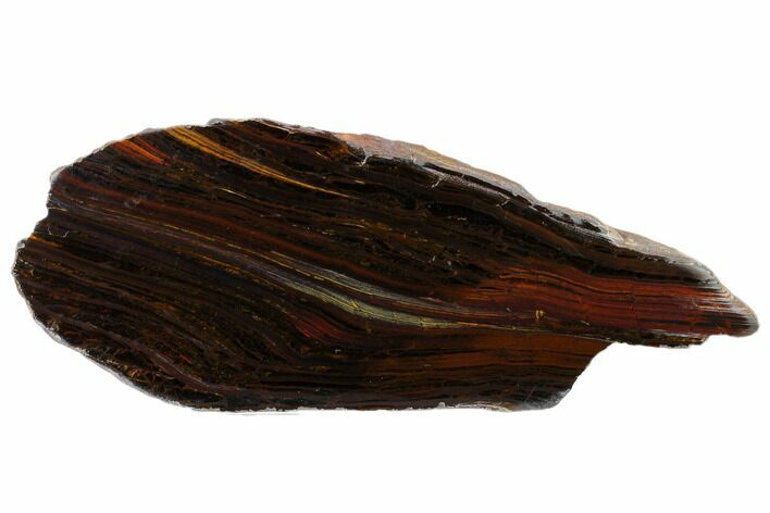 Polished Tiger Iron Stromatolite Slab - Billion Years #161869